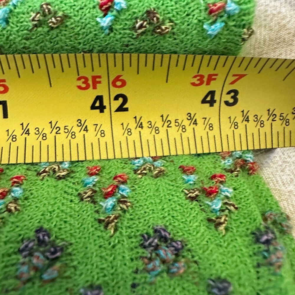 Vintage Green Floral Lounge Dress 1960s Cottagecore Robe Lace Collar Pockets - Picture 8 of 9